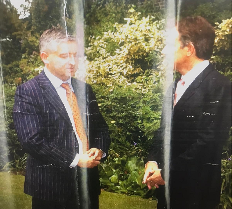Interviewing Tony Blair in the Downing Street garden about The Sun’s Police Bravery Awards. 