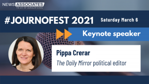 Keynote speaker Pippa Crerar flyer