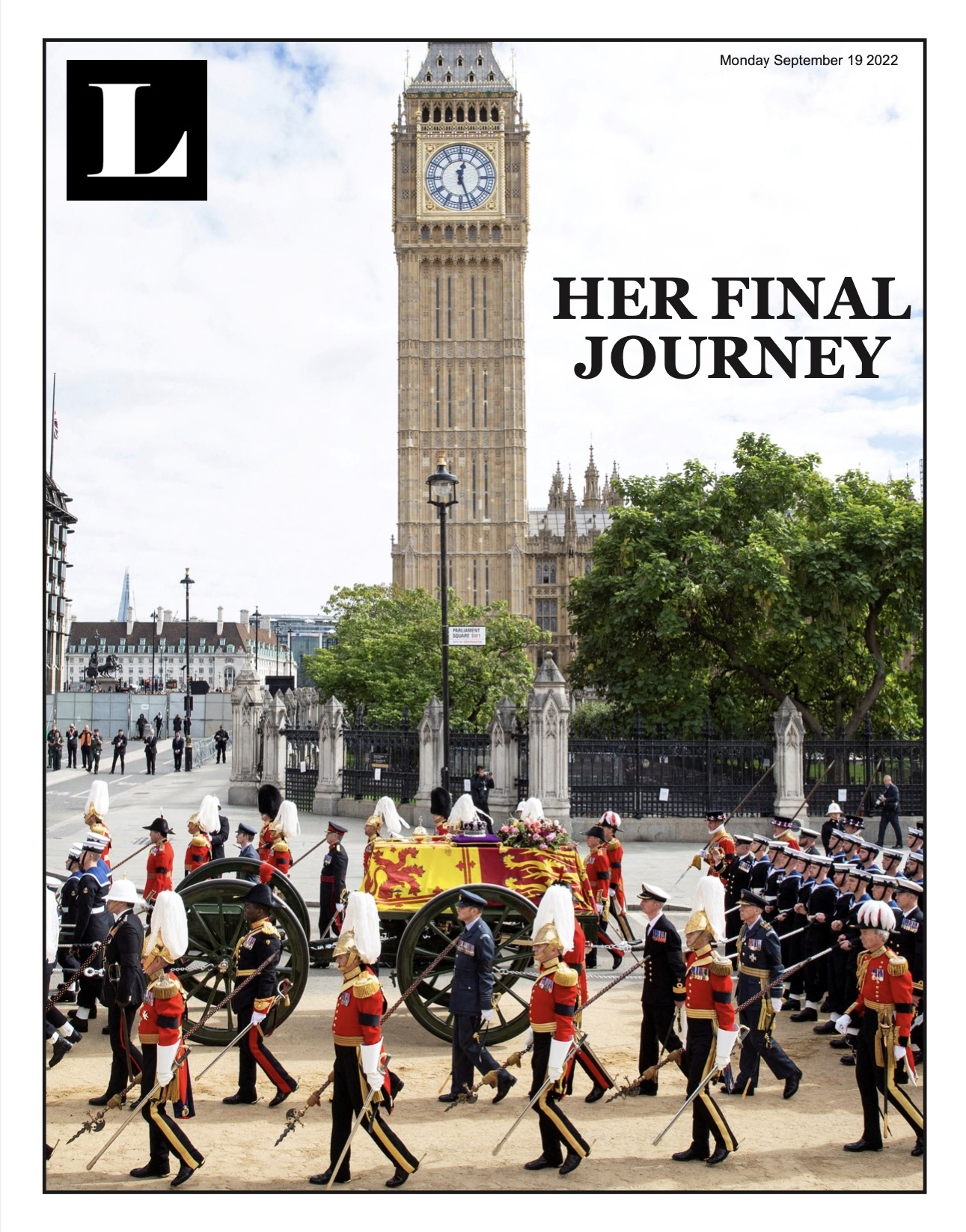 A screen grab from the e-magazine produced by our trainees on the death and funeral of Queen Elizabeth II.