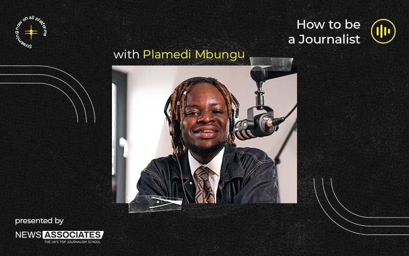 Podcast host Plamedi Mbungu in studio.