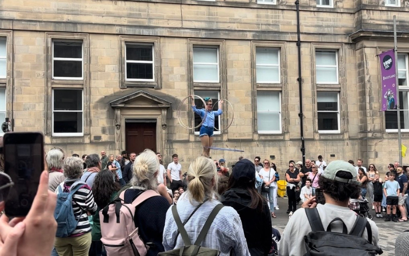 Performers at Edinburgh Fringe.