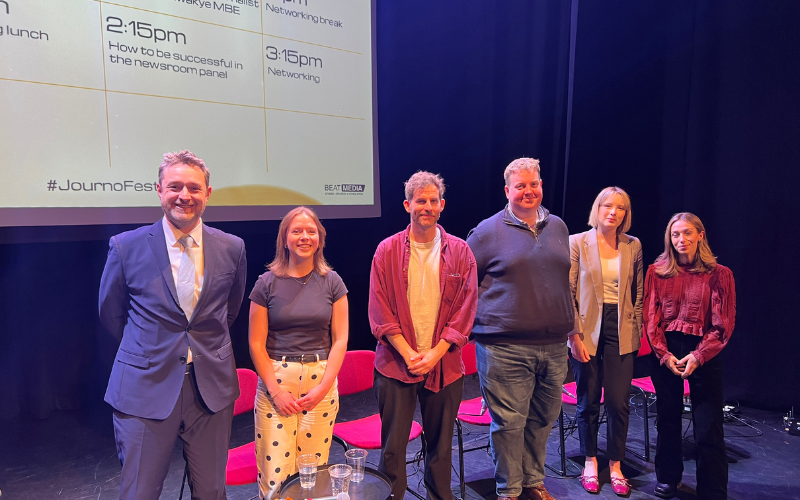 News Associates managing editor with our Celebrating 20 years of News Associates panelists